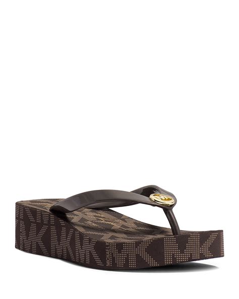 michael kors flip flops ladies|michael kors closed toe sandals.